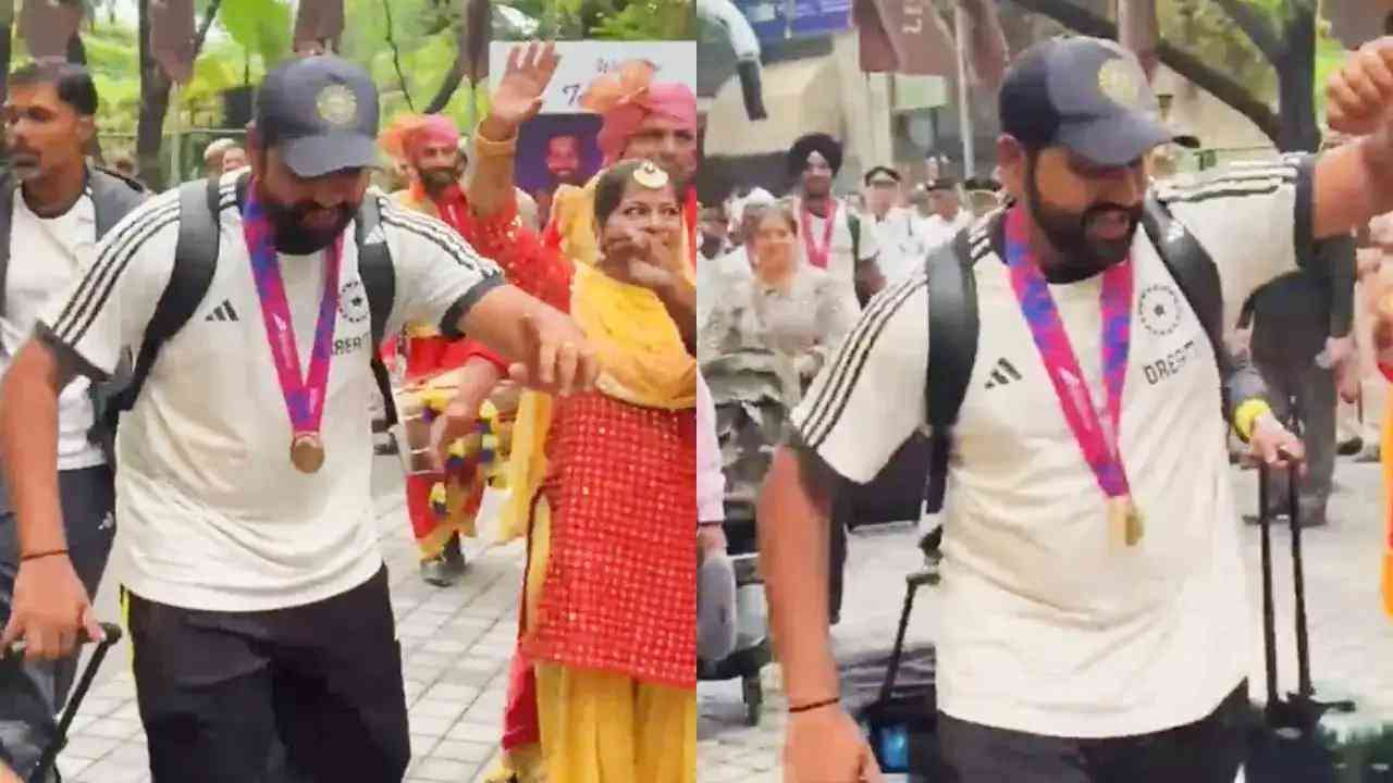 Viral Video: ढोल की थाप पर नाचे भारतीय खिलाड़ी, रोहित - हार्दिक और सूर्या ने लगाए ठुमके